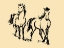Picture of GESTURED HORSES IN MOTION III