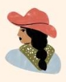 Picture of SIMPLE COWGIRL PORTRAIT I