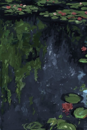 Picture of MOODY WATERLILLIES I