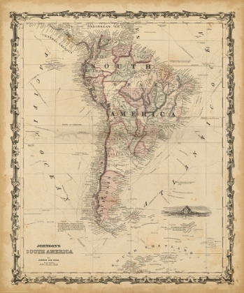 Picture of JOHNSONS MAP OF S. AMERICA