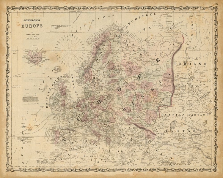 Picture of JOHNSONS MAP OF EUROPE