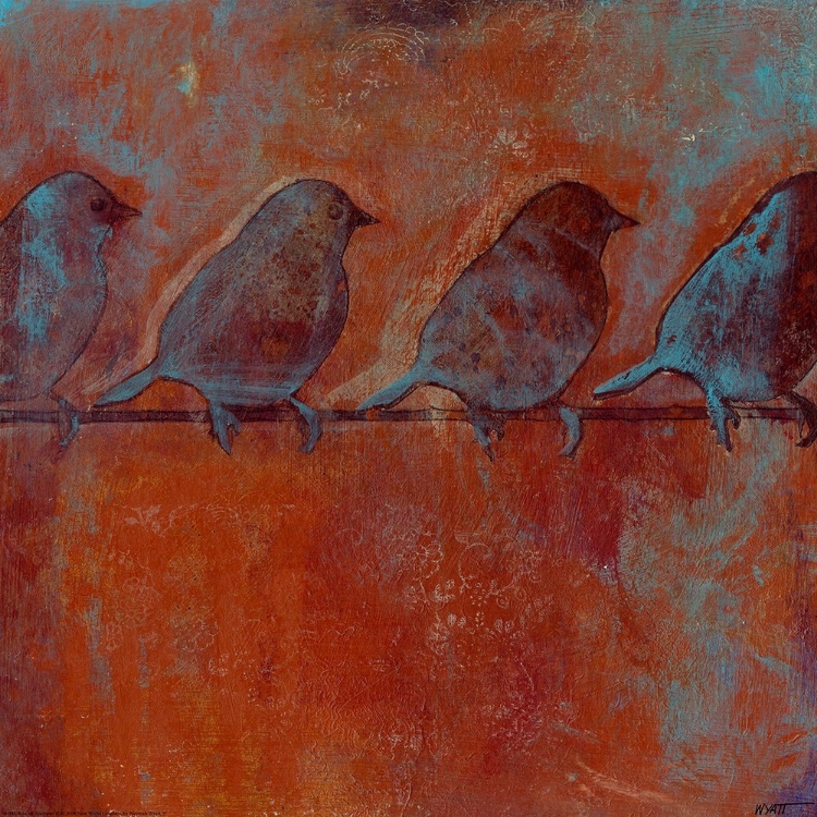 Picture of ROW OF SPARROWS II