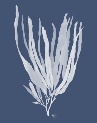 Picture of SEAWEED 1 WHITE ON INDIGO BLUE