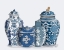 Picture of CHINOISERIE VASE QUARTET 2 - BLUE