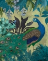 Picture of PEACOCK GARDEN 1 ON GOLD