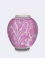 Picture of PALM LEAF GINGER JAR-PINK