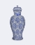 Picture of TALL FLORAL JAR IN BLUE