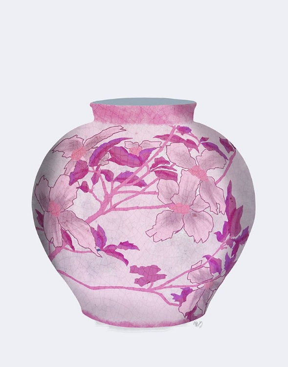 Picture of GINGER JAR-FLORAL-PINK