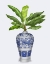Picture of CRANE VASE AND BANANA LEAVES