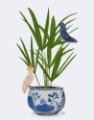 Picture of PALM IN CHINOISERIE POT AND PARROTS 2