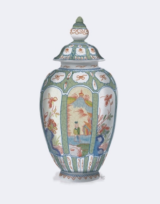 Picture of GINGER JAR IN LIGHT GREEN WITH LID