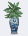 Picture of COCKEREL VASE WITH CHINESE EVERGREEN