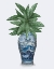 Picture of COCKEREL VASE WITH CHINESE EVERGREEN