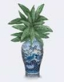 Picture of COCKEREL VASE WITH CHINESE EVERGREEN