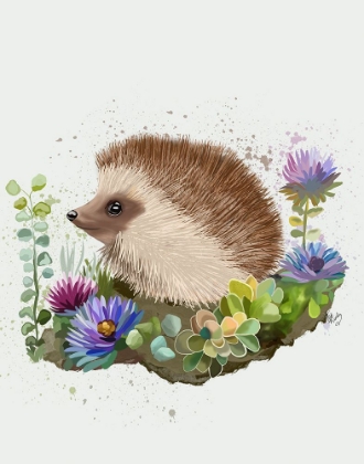 Picture of HEDGEHOG IN FLOWERS