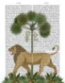 Picture of LION UNDER PALM, ANIMALIA BOOK PRINT