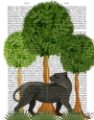Picture of PANTHER UNDER TREE, ANIMALIA BOOK PRINT