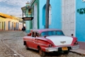 Picture of COLORFUL BUILDINGS AND 1958 CHEVROLET BISCAYNE, TRINIDAD, CUBA, A UNESCO WORLD HERITAGE SITE