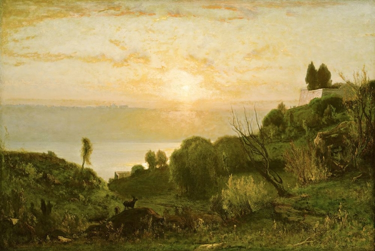 Picture of LAKE ALBANO SUNSET 1894