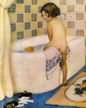 Picture of STANDARD SANITARY MANUFACTURING COMPANY 1924 - CLIMBING INTO THE TUB