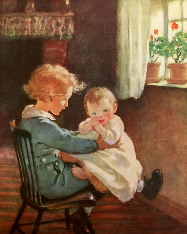 Picture of AT THE BACK OF THE NORTH WIND 1919 - DIAMOND TOOK THE BABY IN HIS LAP