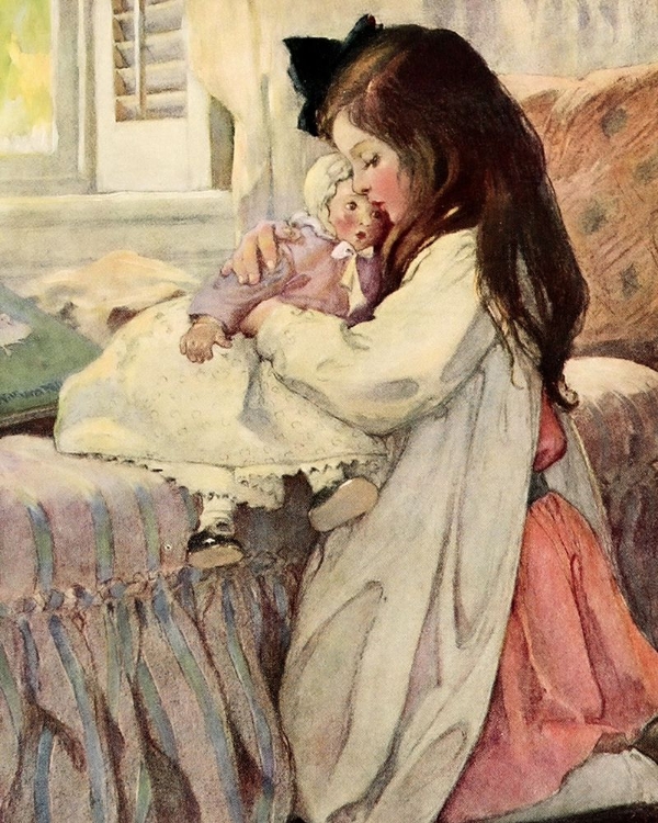 Picture of THE SEVEN AGES OF CHILDHOOD 1909 - NURSING DOLLY