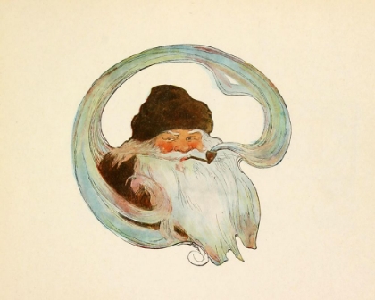 Picture of TWAS THE NIGHT BEFORE CHRISTMAS 1912 - SANTA AND PIPE