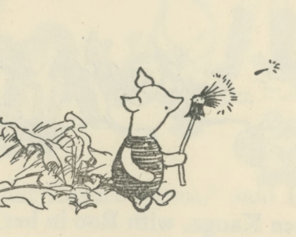 Picture of WINNIE-THE-POOH 1926 - PIGLET BLOWING A DANDELION
