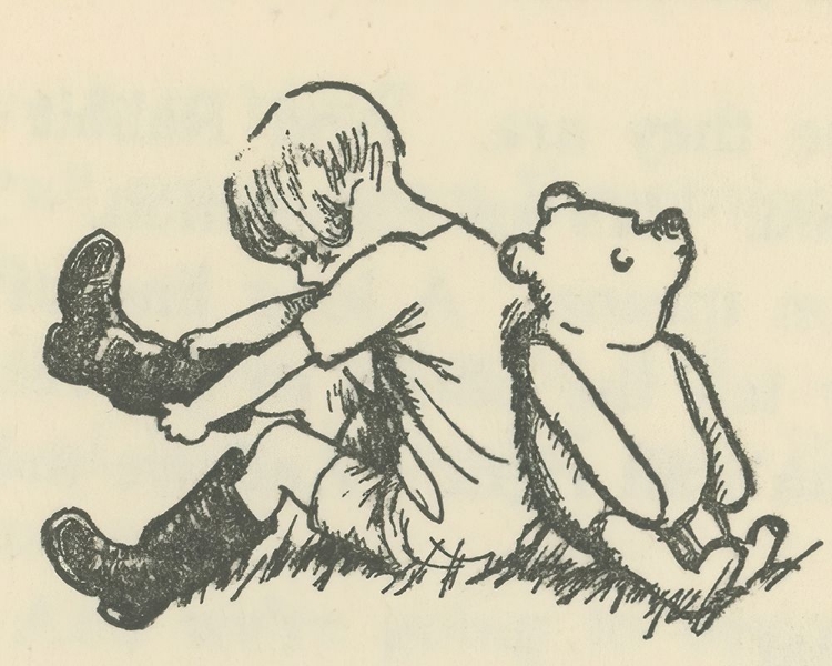 Picture of WINNIE-THE-POOH 1926 - PULLING ON THE BIG BOOTS