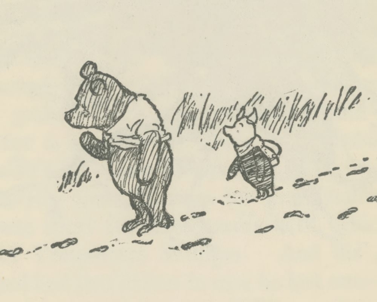 Picture of WINNIE-THE-POOH 1926 - TRACKS IN THE SNOW
