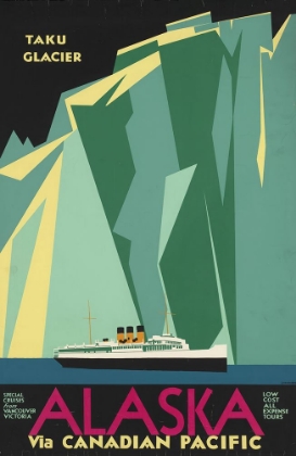 Picture of ALASKA TAKU GLACIER VINTAGE TRAVEL POSTER