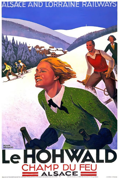 Picture of FRANCE ALSACE VINTAGE SKIING TRAVEL POSTER