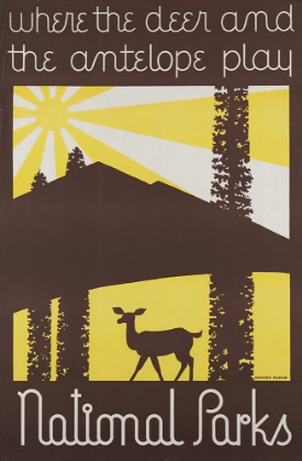 Picture of AMERICAN VINTAGE NATIONAL PARKS POSTER DEER