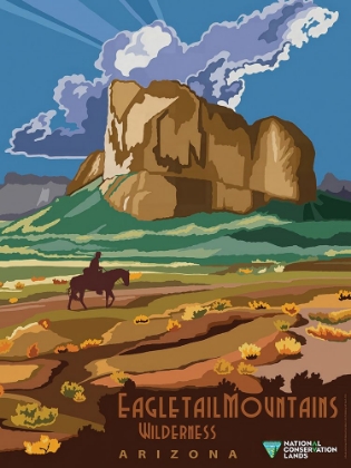 Picture of ARIZONA EAGLETAIL MOUNTAINS VINTAGE TRAVEL POSTER