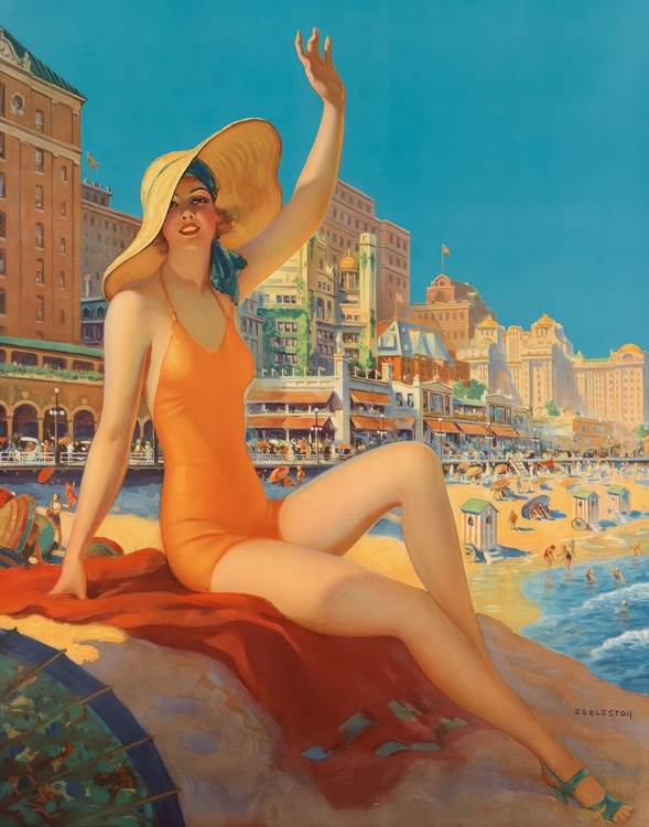 Picture of ATLANTIC CITY DETAIL VINTAGE TRAVEL POSTER