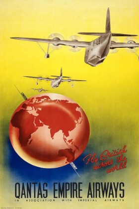 Picture of AUSTRALIA AIRLINE VINTAGE TRAVEL POSTER