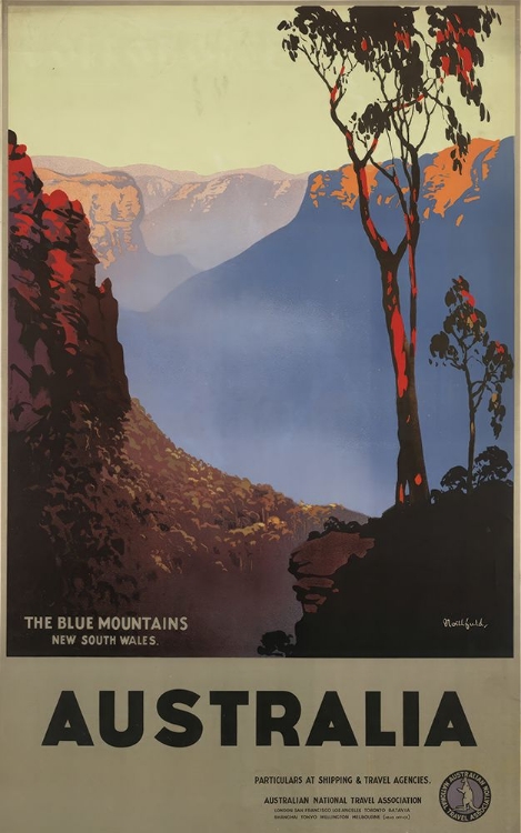 Picture of AUSTRALIA BLUE MOUNTAINS VINTAGE TRAVEL POSTER
