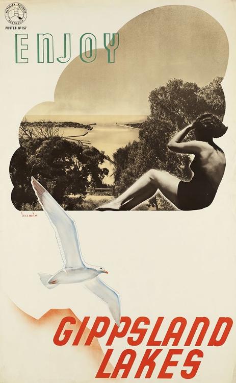 Picture of AUSTRALIA GIPPSLAND LAKES VICTORIA VINTAGE TRAVEL POSTER