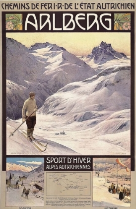 Picture of AUSTRIA ARLBERG SKI VINTAGE TRAVEL POSTER