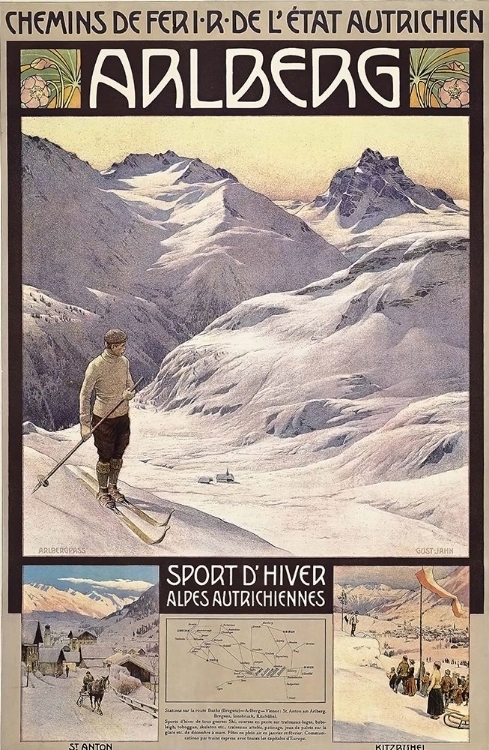 Picture of AUSTRIA ARLBERG SKI VINTAGE TRAVEL POSTER