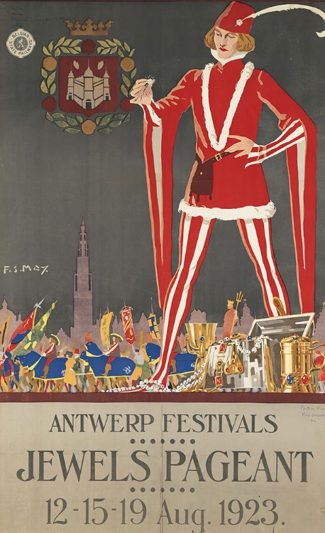 Picture of BELGIUM ANTWERP VINTAGE TRAVEL POSTER