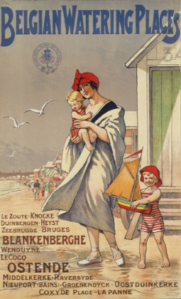 Picture of BELGIUM BEACH VINTAGE TRAVEL POSTER