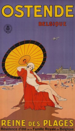 Picture of BELGIUM OSTENDE BEACH VINTAGE TRAVEL POSTER