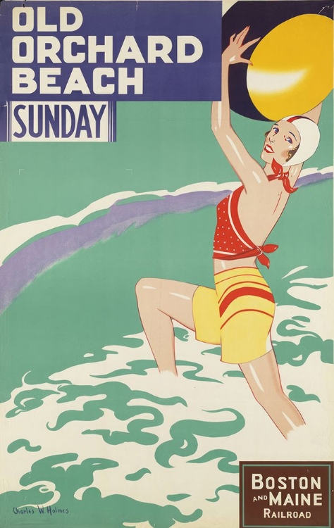 Picture of BOSTON AND MAINE VINTAGE RAILROAD POSTER