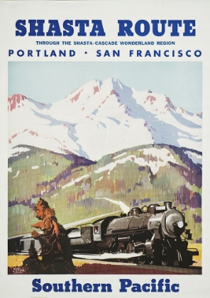 Picture of CALIFORNIA BY TRAIN SOUTHERN PACIFIC VINTAGE TRAVEL POSTER