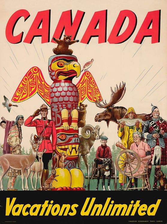 Picture of CANADA VACATIONS UNLIMITED VINTAGE TRAVEL POSTER