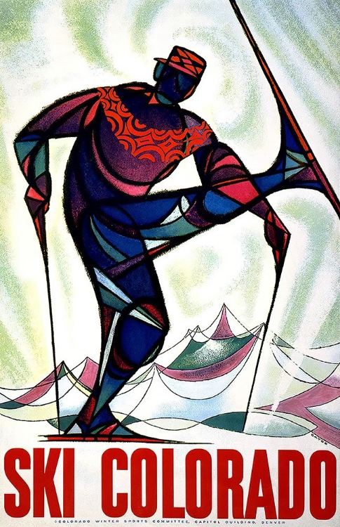 Picture of COLORADO VINTAGE SKI TRAVEL POSTER