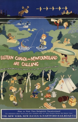 Picture of EASTERN CANADA AND NEWFOUNDLAND VINTAGE RAILROAD POSTER