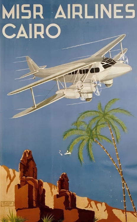 Picture of EGYPT CAIRO VINTAGE AIR TRAVEL POSTER