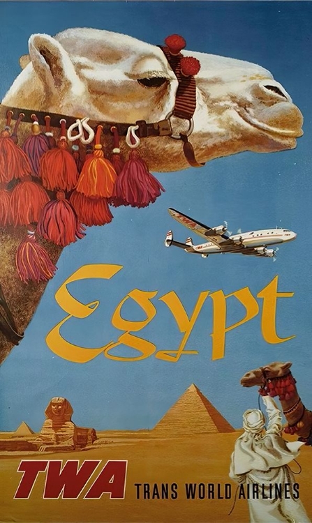 Picture of EGYPT VINTAGE AIRLINE TRAVEL POSTER